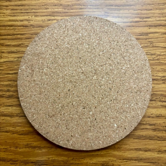 Batman Logo Laser Engraved Silver Painted Cork Coaster - Picture 3 of 4